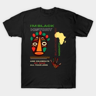 Black history month cute graphic design artwork T-Shirt